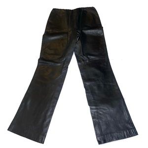 Black genuine leather jeans 
Brand: Cilo 
Side zip closure